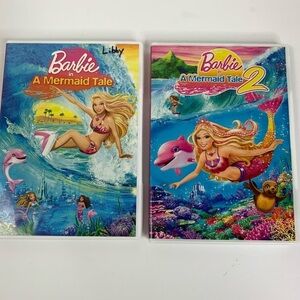 Barbie in A Mermaid Tale DVD & A Mermaid Tale 2 DVD Both Discs Tested & Works